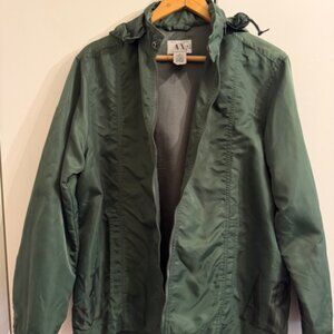 Armani Exchange Jacket, wit Armani signature, green, size S (6 or 8)